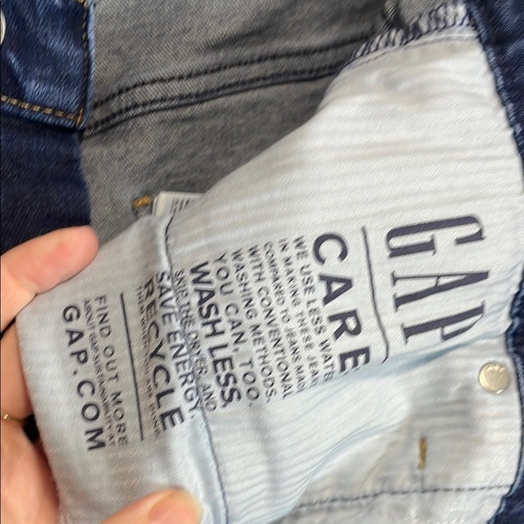 GAP Women's Blue Jeans Kick Fit High Rise with Frayed Hem - Picture 4 of 7